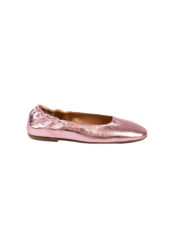 Dries Van Noten | Ballerina Glove Flat in Metallic Pink