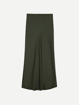 Anine Bing | Bar Silk Skirt in Dark Olive