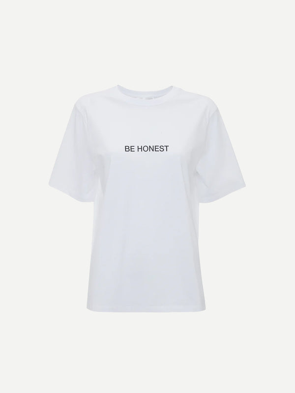 Victoria Beckham | Slogan Tee Be Honest in White