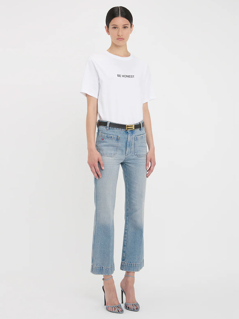 Victoria Beckham | Slogan Tee Be Honest in White