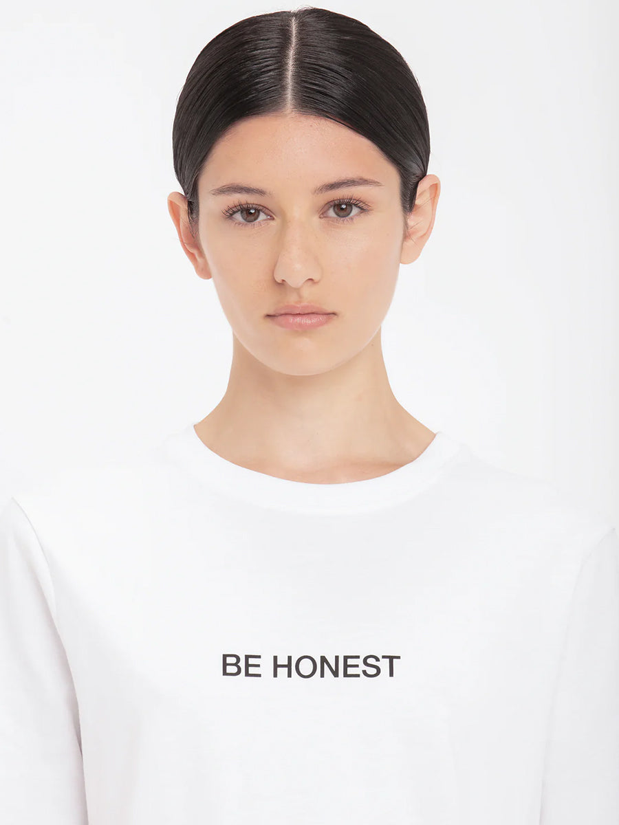 Victoria Beckham | Slogan Tee Be Honest in White