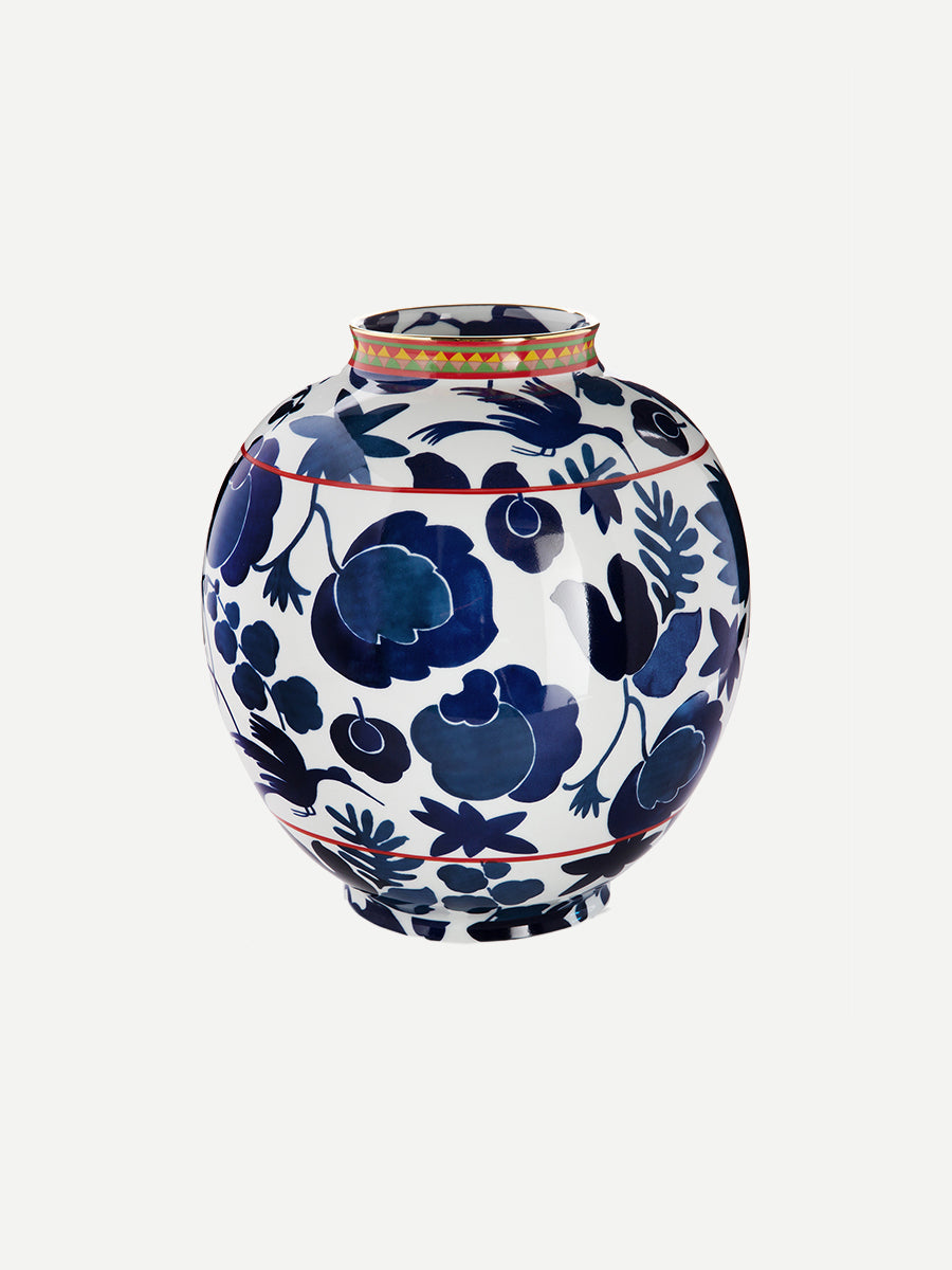 La DoubleJ | Big Bubble Vase in Wildbird Blu