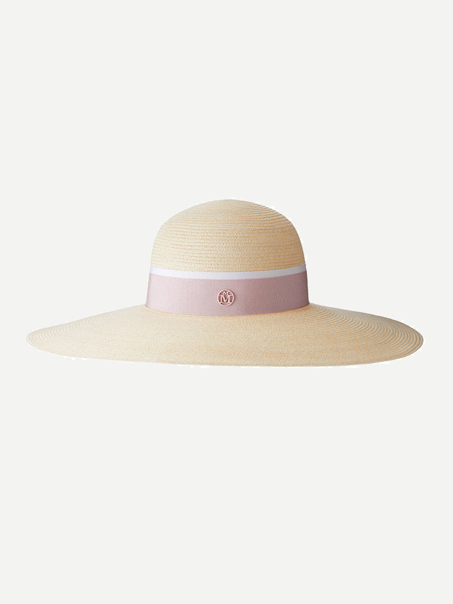 Maison Michel | Blanche Canaa Straw Hat in Natural/Pink