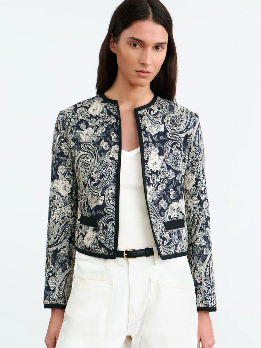 Bono Jacket in Mixed Paisley Print