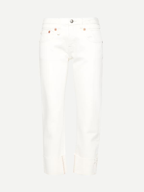 R13 | Boy Straight w/Cuff in Sutton White