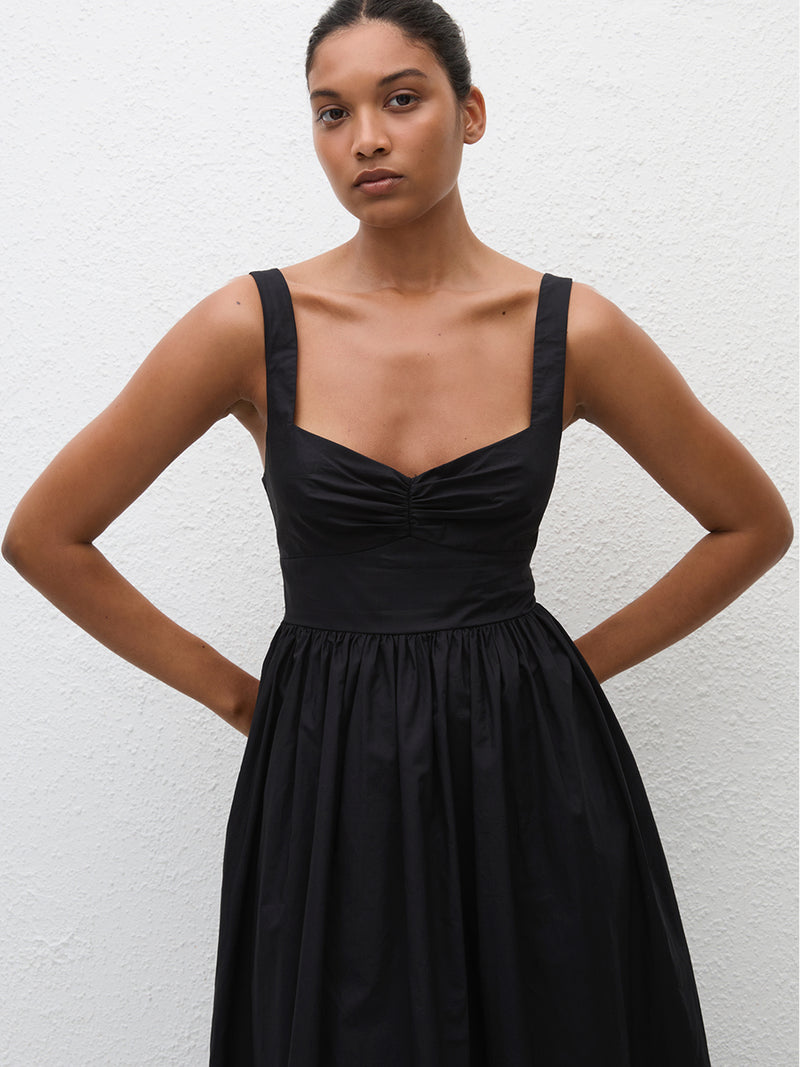 Matteau | Bralette Midi Dress in Black