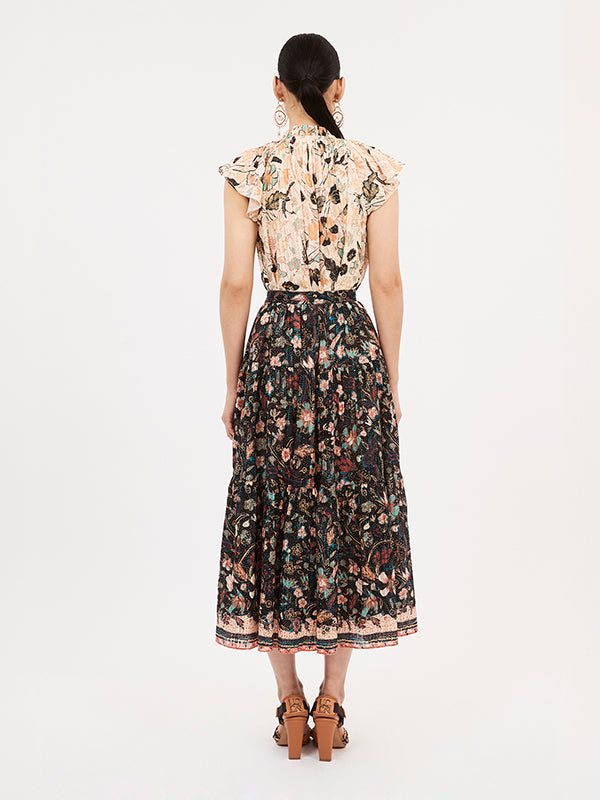 Ulla Johnson | Cambrie skirt in Obsidian Botanica