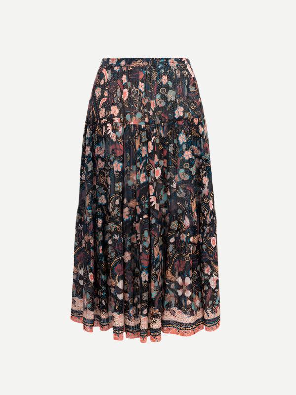 Ulla Johnson | Cambrie skirt in Obsidian Botanica