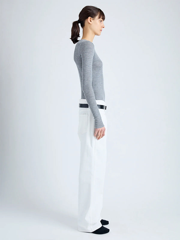 Proenza Schouler | Cassidy Sweater in Light Grey Melange