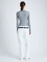 Proenza Schouler | Cassidy Sweater in Light Grey Melange