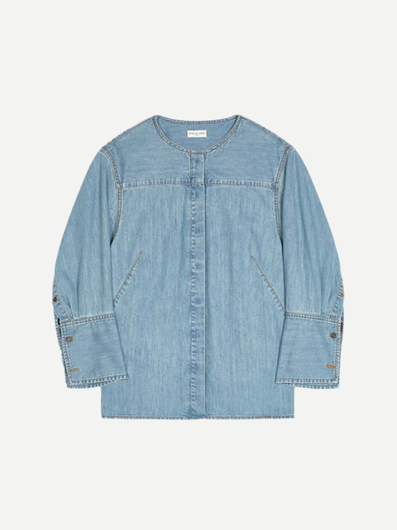 Dries Van Noten | Clarissa Denim Shirt in Ice Blue