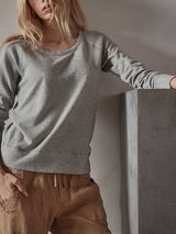 JAMES PERSE | Classic Raglan Sweatshirt in Heather Grey