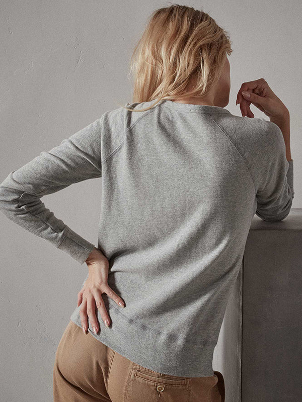 JAMES PERSE | Classic Raglan Sweatshirt in Heather Grey