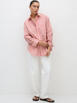 Matteau | Classic Stripe Shirt in Rose Stripe