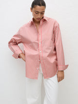 Matteau | Classic Stripe Shirt in Rose Stripe