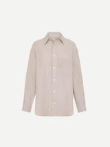 Matteau | Classic Stripe Shirt in Taupe Pinstripe