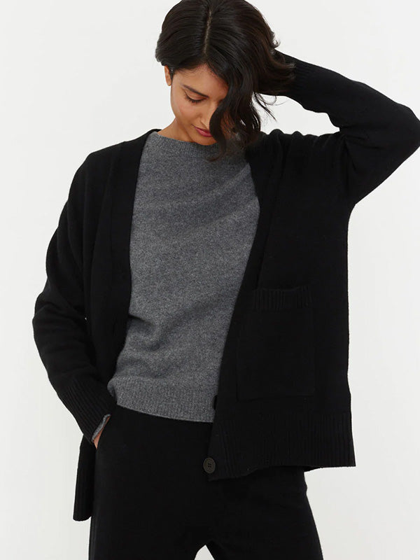 Chinti and Parker Comfort Cardigan in Black