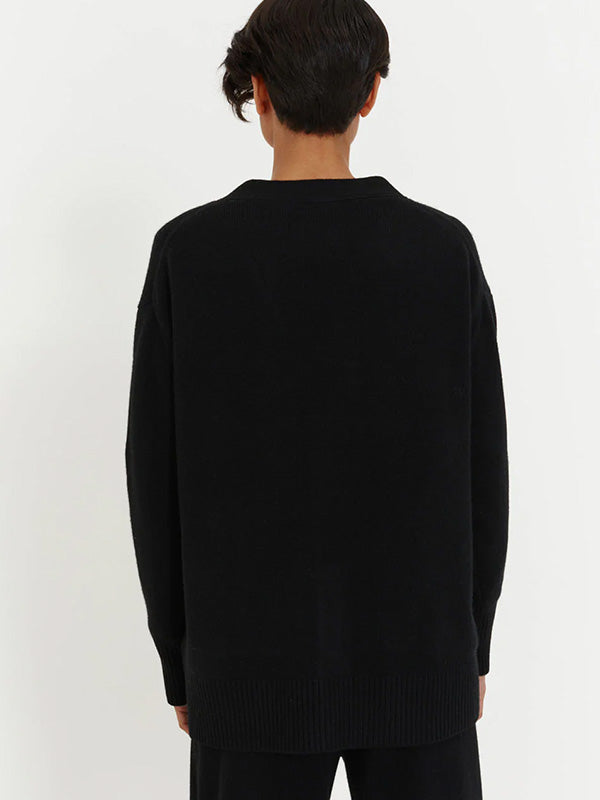 Chinti and Parker Comfort Cardigan in Black