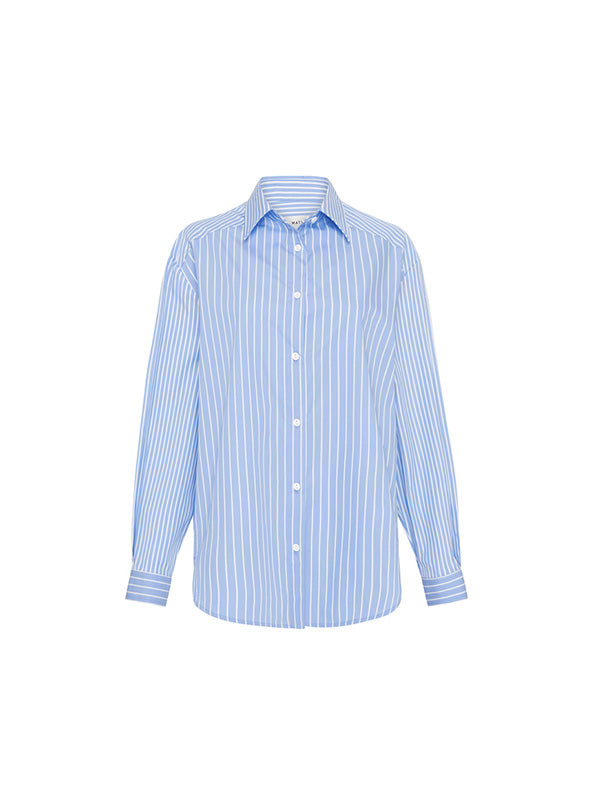 Contrast stripe Shirt in Sky Stripe – Adam Heath