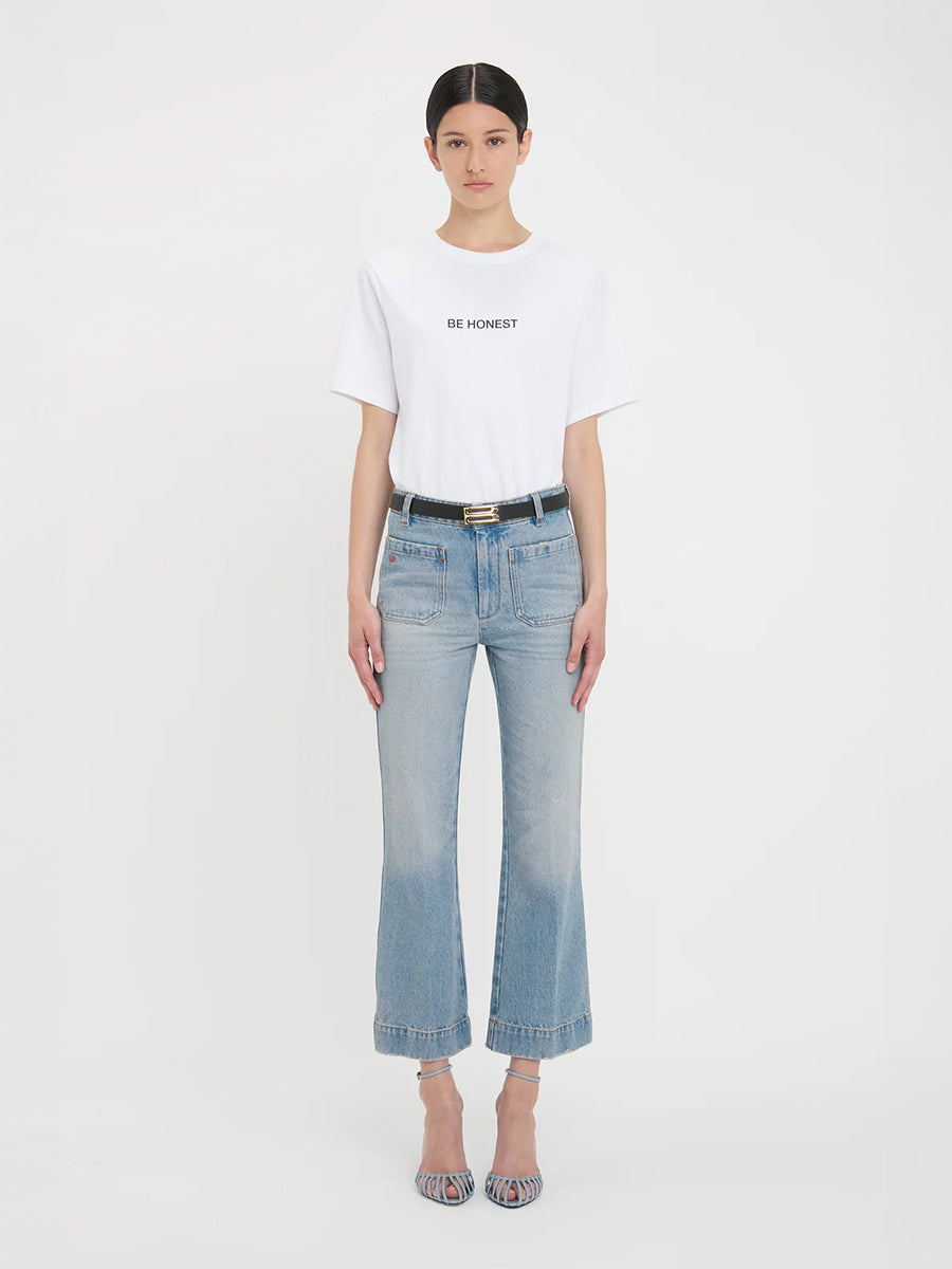 Cropped Kick Alina Jean In Pale Blue Wash