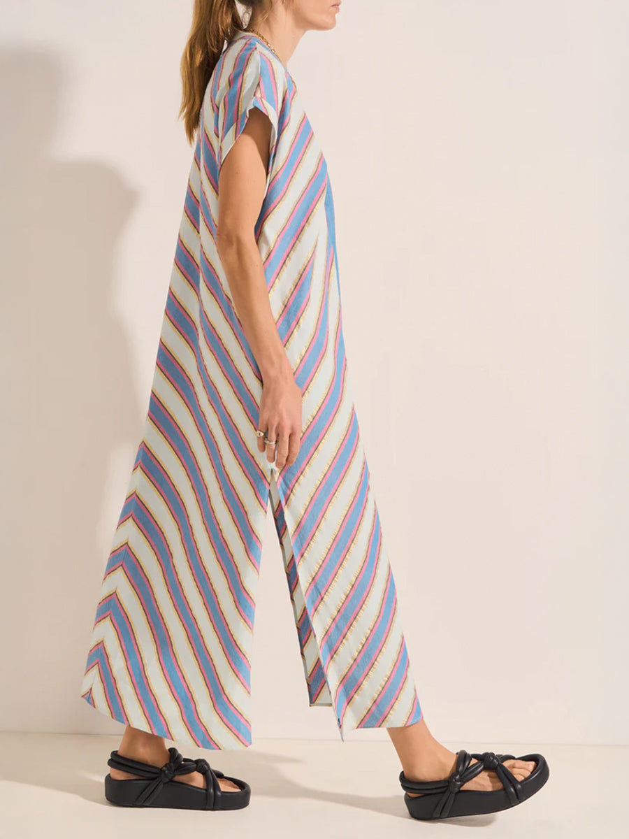 Ilio Nema | Cythera Caftan in Mykonos Stripe