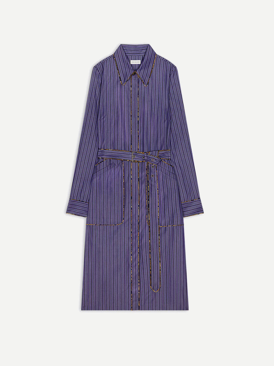 Dries Van Noten | Dafari Striped Dress in Purple