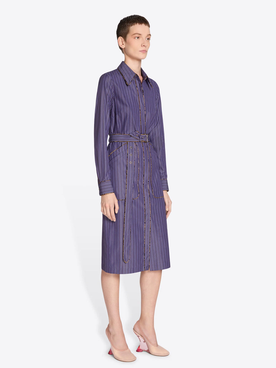 Dries Van Noten | Dafari Striped Dress in Purple