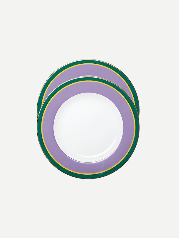 La DoubleJ | Dinner Plate set of 2 in Rainbow Viola