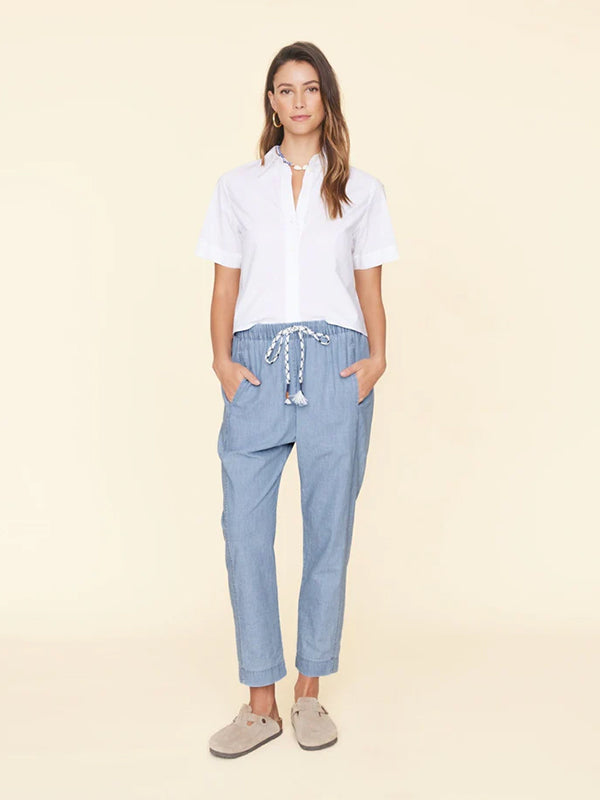 XIRENA | Draper Pant in Dusty Blue