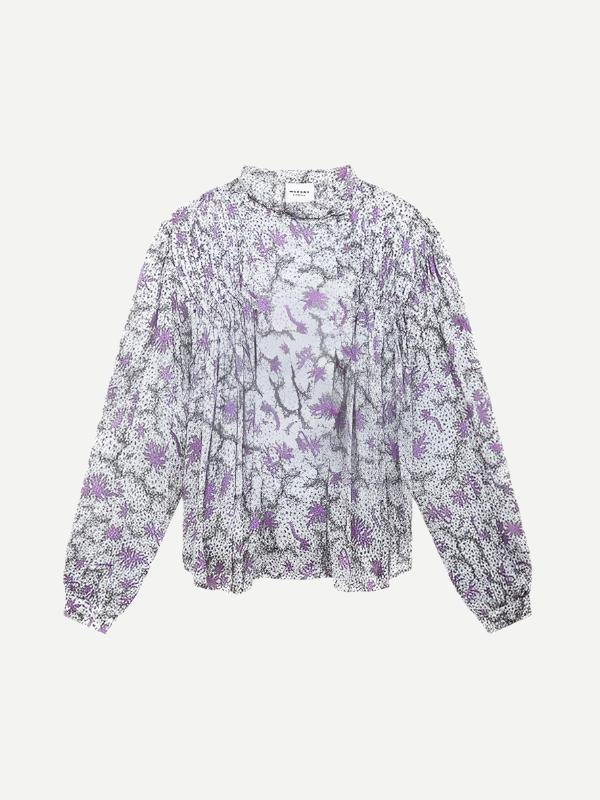 Isabel Marant | Dubna Top in Ecru/Lilac