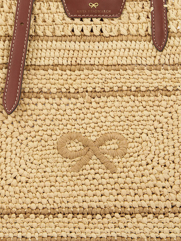 Anya Hindmarch | Bow Tote in Natural Raffia