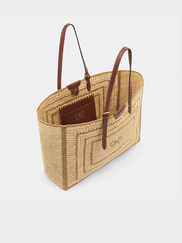 Anya Hindmarch | Bow Tote in Natural Raffia