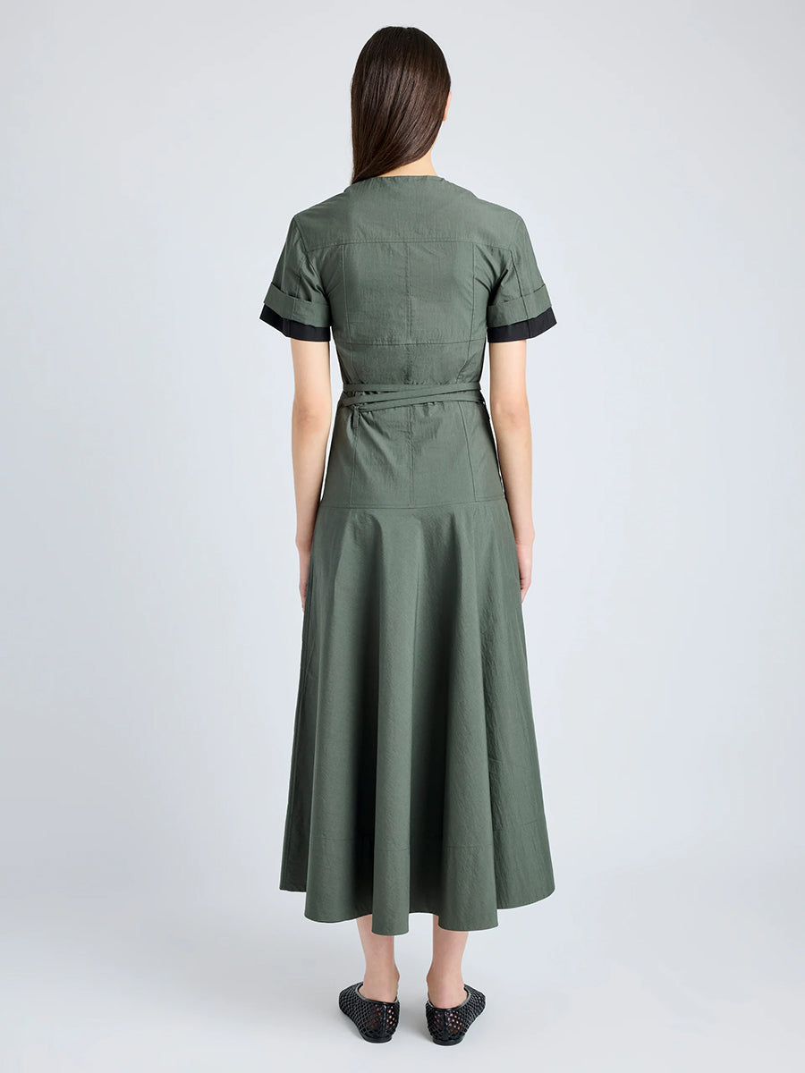 Elizabeth Parachute Dress in Dark Spruce