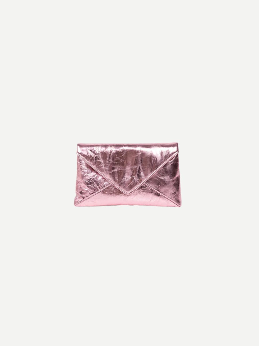 Dries Van Noten | Envelope Bag in Metalic Pink