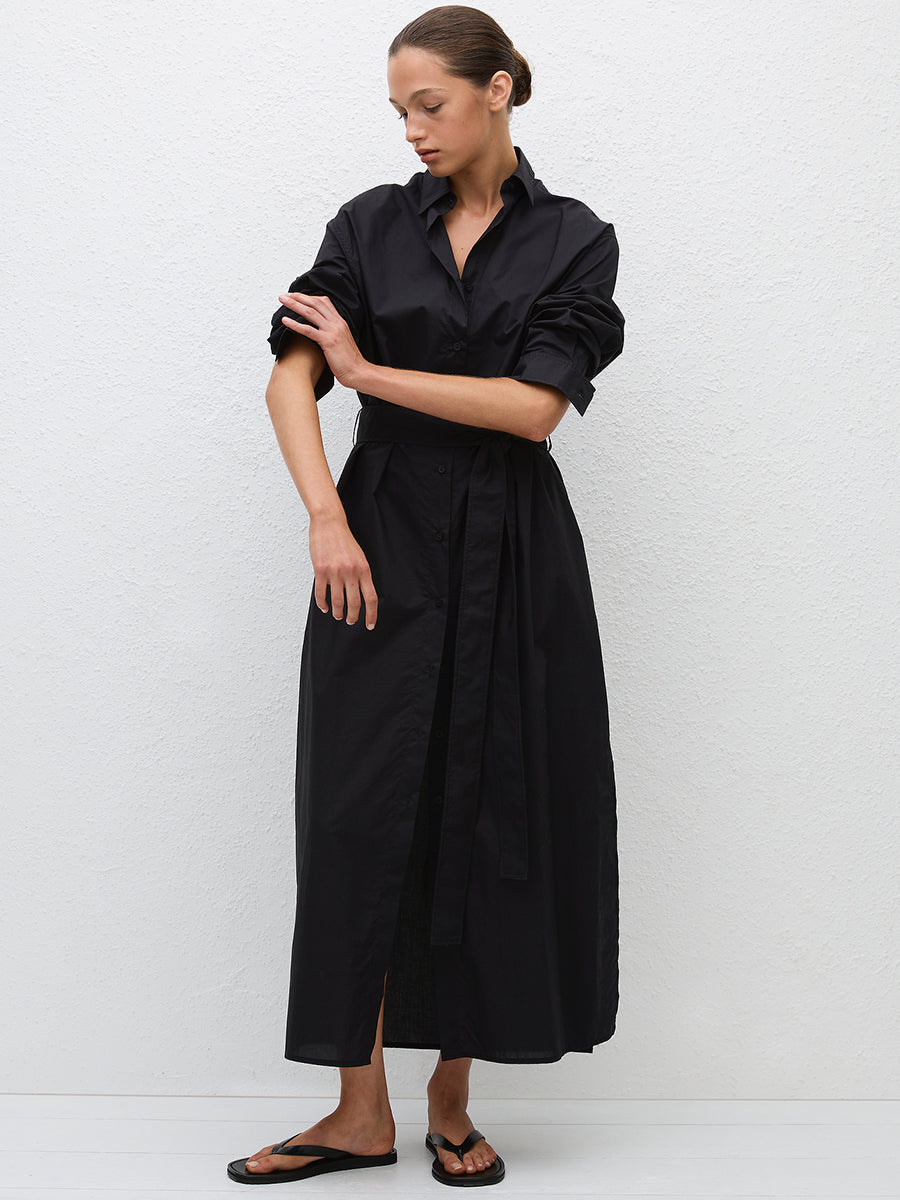 Everyday Shirt Dress in Black