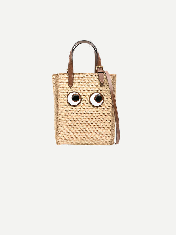 Anya Hindmarch | Tote Mini Eyes in Natural Raffia