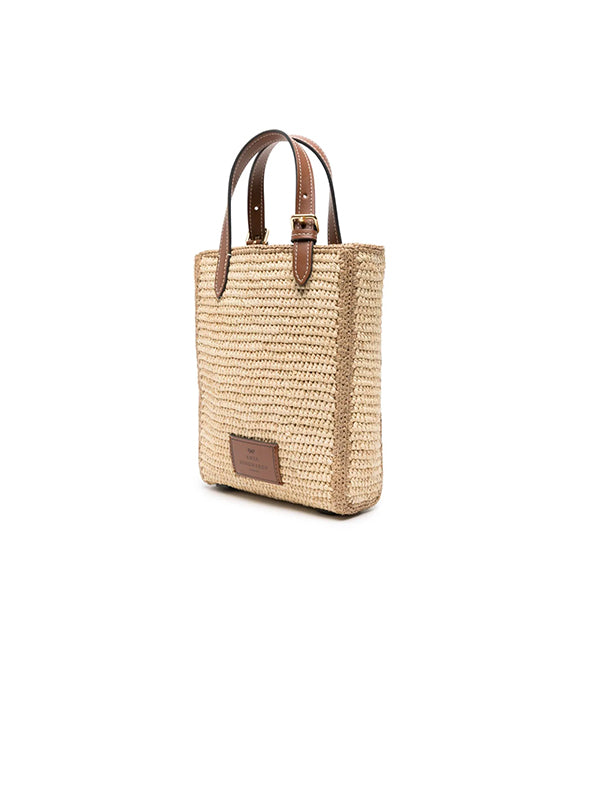 Anya Hindmarch | Tote Mini Eyes in Natural Raffia