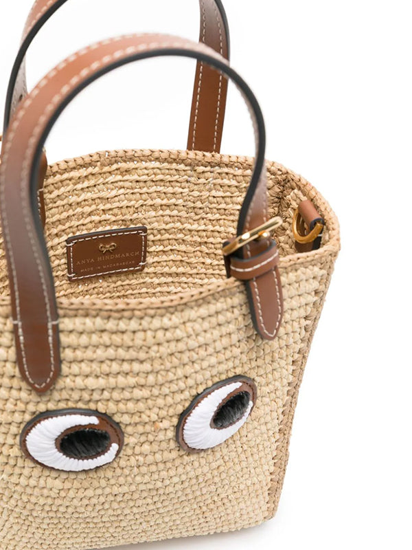 Anya Hindmarch | Tote Mini Eyes in Natural Raffia