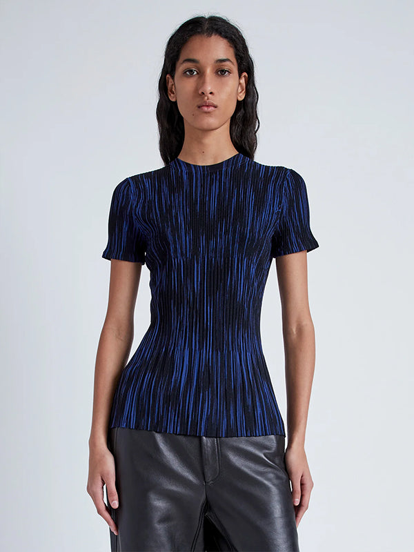 PROENZA SCHOULER WHITE LABEL | Foster Knit Top in Navy/Black