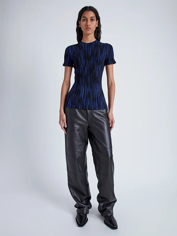 PROENZA SCHOULER WHITE LABEL | Foster Knit Top in Navy/Black