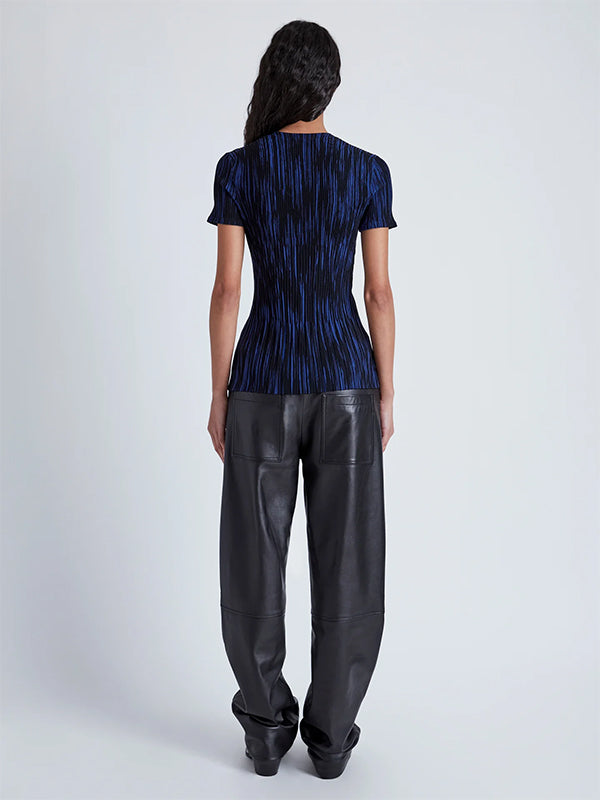 PROENZA SCHOULER WHITE LABEL | Foster Knit Top in Navy/Black