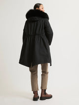 Yves Salomon | Fur Lined Waterproof Parka in Noir