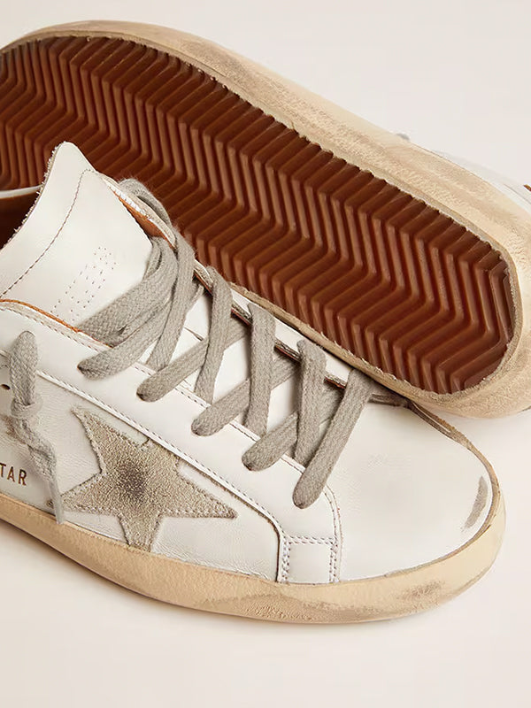 Golden Goose | Super-Star Snealers in Tan Leather