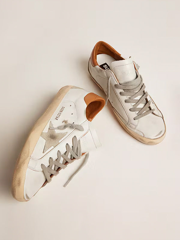 Golden Goose | Super-Star Snealers in Tan Leather