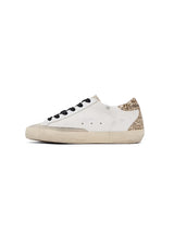 Golden Goose | Super-Star Sneakers in Gold and Grey Glitter