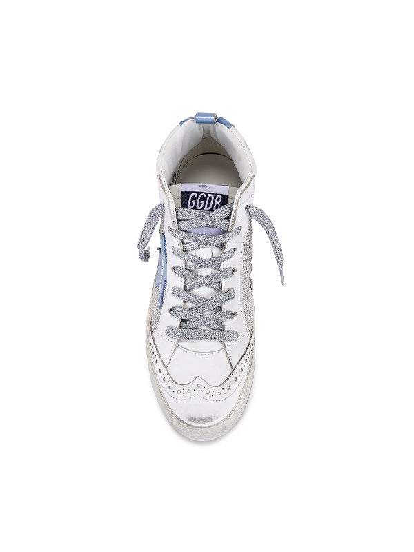 Golden Goose | Mid-Star Silver Net with Glitter Wave