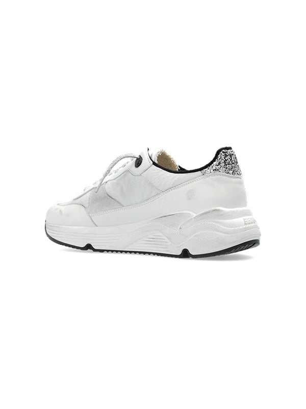 Golden Goose | Running Sole Sneaker in Metallic White