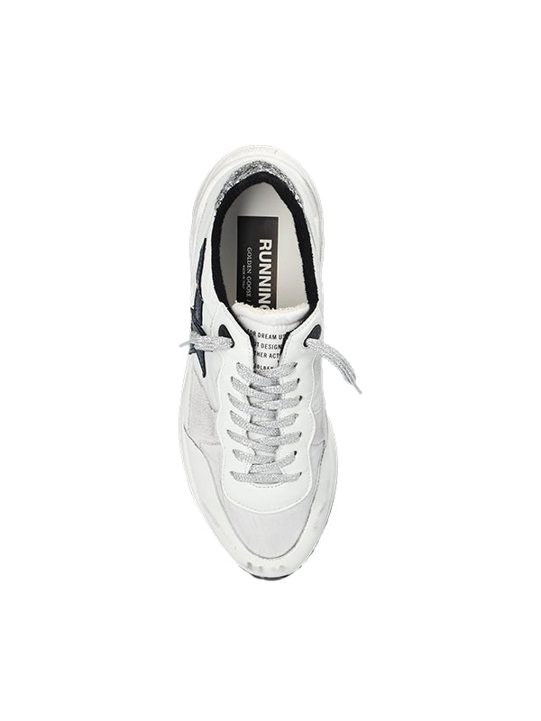 Golden Goose | Running Sole Sneaker in Metallic White