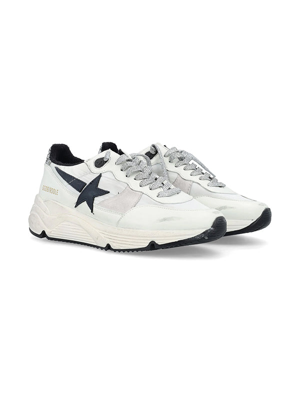 Golden Goose | Running Sole Sneaker in Metallic White