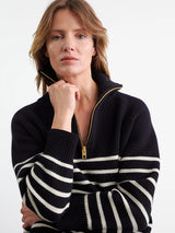 Nili Lotan | Ganze Sweater in Dark Navy/Stripe